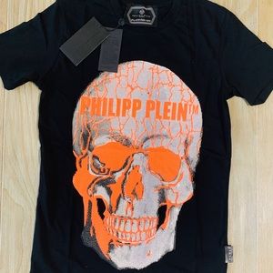 Luxury Mens Philipp Plein T-Shirt, Embroidered